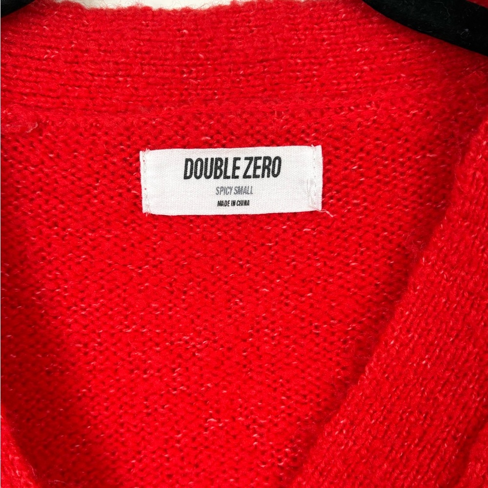 Double Zero Vibrant Red Cardigan - Picture 4 of 5